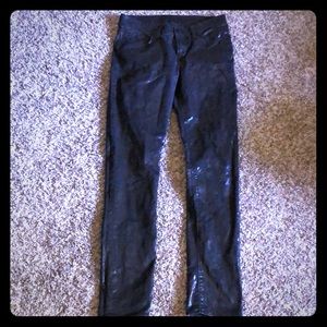 Rock & republic black snake skin pants